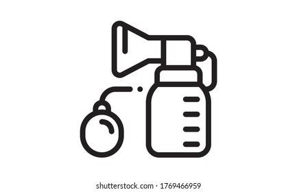 Manual breast pump icon. Can be used for web and mobile apps.