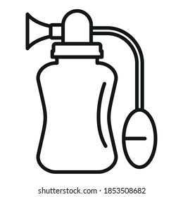 Manual breast pump icon. Outline manual breast pump vector icon for web design isolated on white background