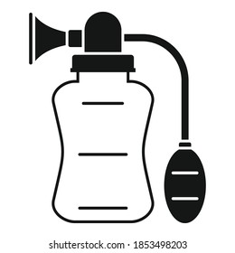 Icono manual de la bomba de mama. Ilustración simple del icono del vector de la bomba mamaria manual para el diseño web aislado en fondo blanco
