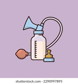 Ilustración del vector de la bomba mamaria manual para el Día de la Bomba de Mama el 27 de enero