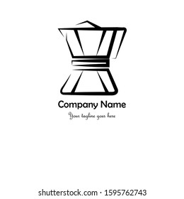 manual brew line art. minimalist design logo