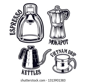 Manual brewing tools illustration