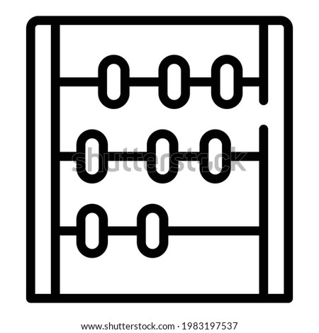 Manual calculator icon. Outline Manual calculator vector icon for web design isolated on white background