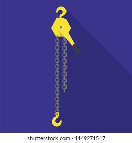 Manual car crane icon. Flat illustration of manual car crane vector icon for web design