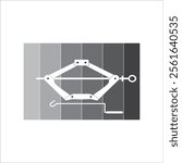 MANUAL CAR JACK ICON VECTOR ILLUSTRATION SYMBOL DESIGN 
