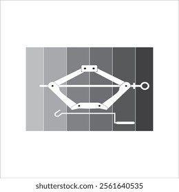 MANUAL CAR JACK ICON VECTOR ILLUSTRATION SYMBOL DESIGN 