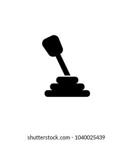 Manual Car Transmission vector icon. Simple flat symbol on white background