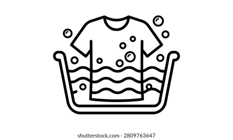 Manual clothes cleaning symbol for delicate garment care.