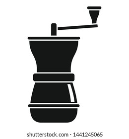 Manual coffee grinder icon. Simple illustration of manual coffee grinder vector icon for web design isolated on white background
