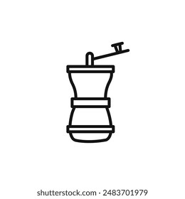 Manual coffee grinder icon vector set collection for web