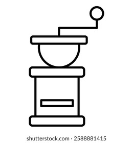 Manual coffee grinder icon Vector logo set flat