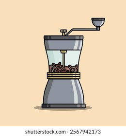 Manual Coffee Grinder. Kitchen equipment.