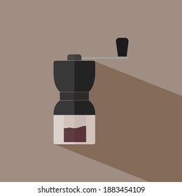 Manual coffee grinder vector graphics