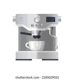 Manual coffee machine, vector icon or clipart.