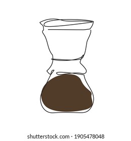 Su cafetera manual usó un filtro de papel encima. Puede hacer café helado o caliente con este equipo