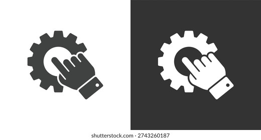 Manual Control icon. Solid glyph series icon