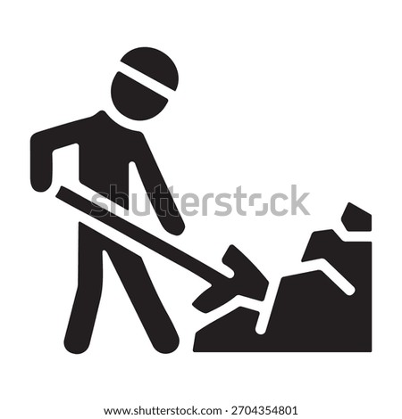 Manual Digging icon or logo isolated sign symbol vector illustration - high quality black style vector icons