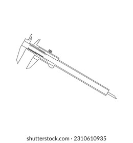 manual and digital caliper icon vector simple design