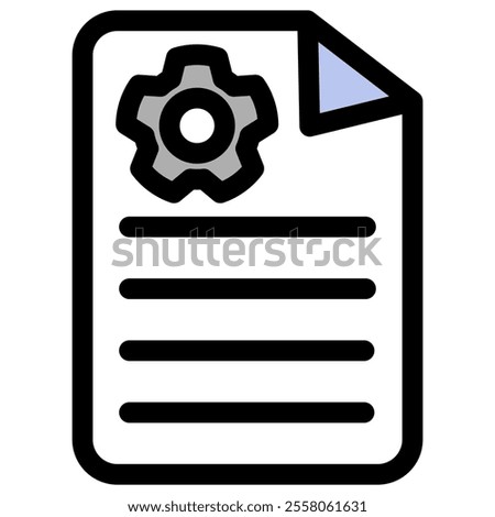Manual Document with a frame icon symbol - Construction manual