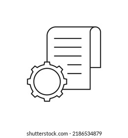 Manual document icon design isolated on white background. vector illustration