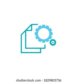 manual document vector icon design template