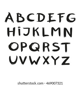 Manual drawing alphabet