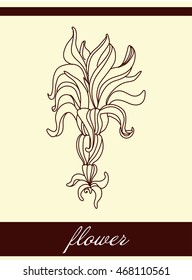 manual drawing flower