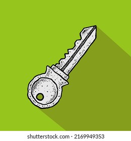 manual drawing icon lock pointillsm style