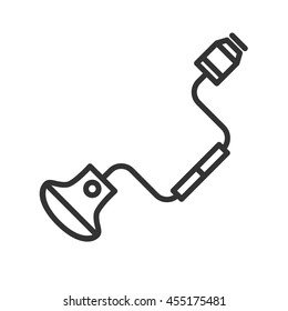 Manual drill icon. Flat icon of hand drill isolated on white background. Vector illustration.