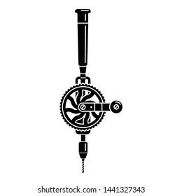 Manual drilling tool icon. Simple illustration of manual drilling tool vector icon for web design isolated on white background