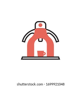 manual espresso icon vector illustration modern style design. isolated on white background