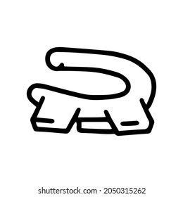 manual full body massager line vector doodle simple icon