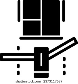 Manual gate Glyph Icon Design