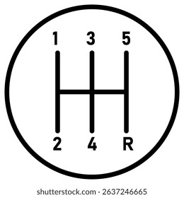 manual gear icon Simple thin line stroke