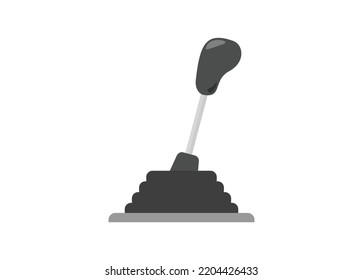 Manual gear lever. Simple flat illustration.