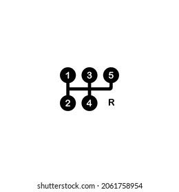 Manual gearbox simple flat icon vector illustration