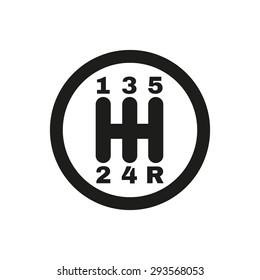 The manual gearshift icon. Car and transmission symbol. Flat Vector illustration