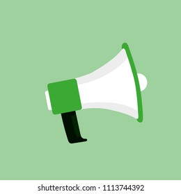 Manual green megaphone