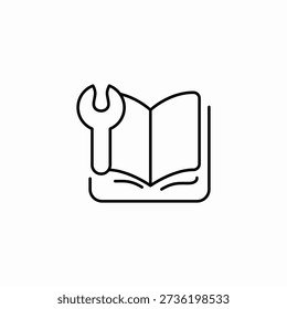 manual guide book icon sign vector