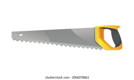 Manual Hand Saw Vector Illustration