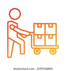 Manual Handling Icon Element For Design