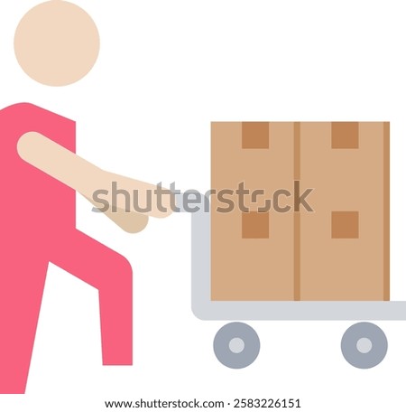 Manual Handling Icon Element For Design