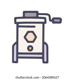 manual honey extractor color vector doodle simple icon