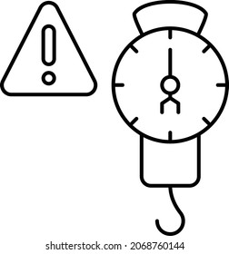 Manual hook based Scale for Grocery Shop Concept Vector Icon Design, Weight Measuring device Error Symbol, Mass balances Sign, calibration and Vibration Stock Illustration