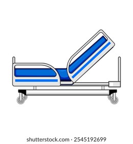 manual hospital bed cartoon. bariatric pediatric, icu mattress, rails headboard manual hospital bed sign. isolated symbol vector illustration