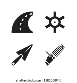 manual icon. 4 manual vector icons set. helm, work tools and trowel icons for web and design about manual theme