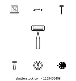 Manual icon. collection of 7 manual filled and outline icons such as camera mode, razor, info. editable manual icons for web and mobile.