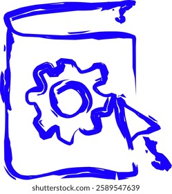 manual icon in Doodle style