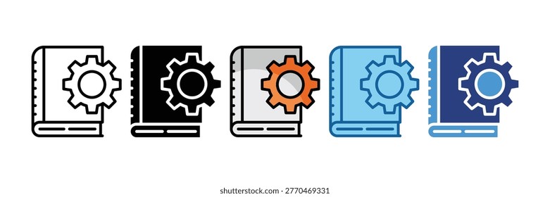 Manual Icon Set Multiple Style Collection