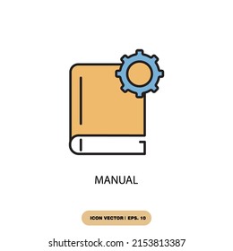 manual icons  symbol vector elements for infographic web